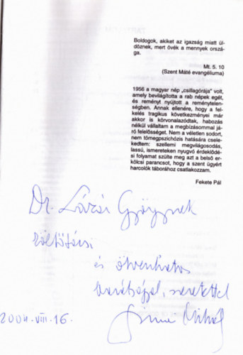 Fekete Pl, Simai Mihly, Fejr dm, Bognr Ferenc, Krepler Erzsbet, Szalma Natlia - A XX. szzad kataklizmi s az 1956-os forradalom (dediklt)