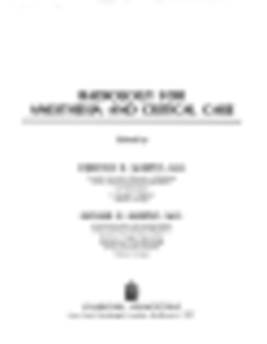 Christine H. Murphy; Michael R. Murphy - Radiology for anesthesia and critical care