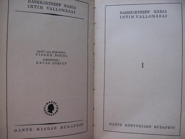 Havas J�zsef (ford.) - Bashkirtseff M�ria intim vallom�sai I-IV.