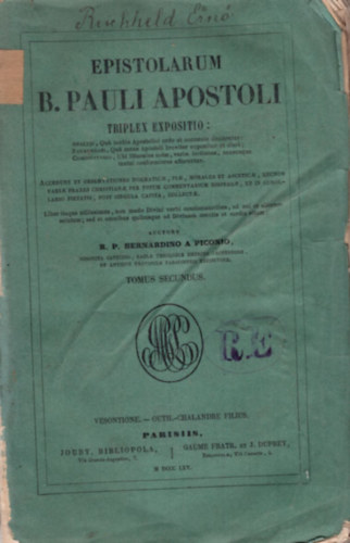 Epistolarum Beati Pauli Apostoli - Szent Pl apostol levelei
