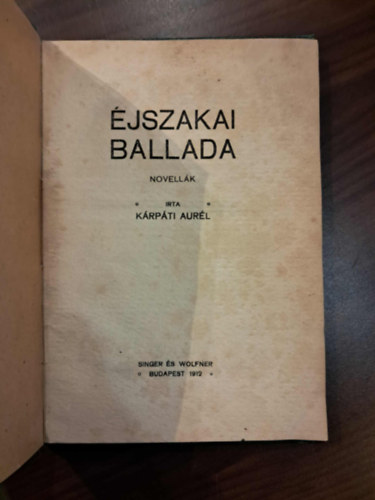 Kárpáti Aurél - Éjszakai ballada