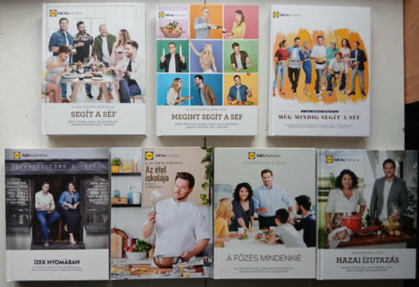 Mautner Zsfi-Szll Tams - 7 db Lidl szakcsknyv - Hazai zutazs, Segt a sf, Megint segt a sf, Mg mindig segt a sf, zek nyomban,  Az tel iskolja, A fzs mindenki