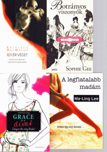 Ma-Ling Lee, Anouk Journo-Durey, Sophie Gee, Kathleen Macmahon - 4 db romantikus regny: A legfiatalabb madm - Grace s a divat - Botrnyos viszonyok - gy r vget
