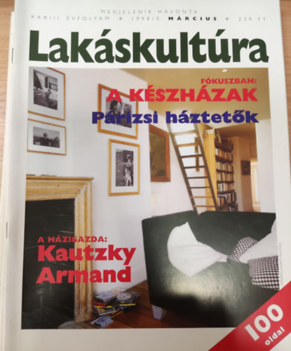 Lakáskultúra XXXIII. évfolyam 1998. március/3. szám