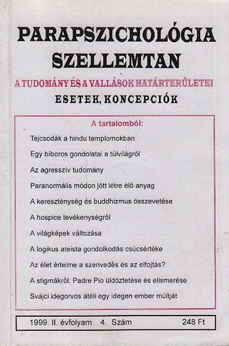 Parapszicholgia (Szellemtan)- 1999/4. szm