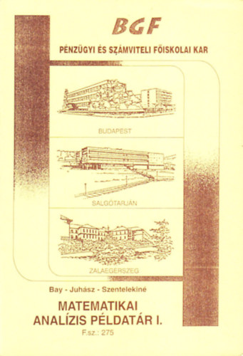 Bay-Juhsz-Szentelekin - Matematikai analzis pldatr I.