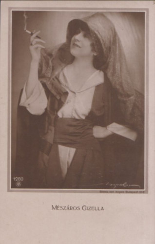 M�sz�ros Gizella (k�peslap az 1900-as �vek v�g�r�l)