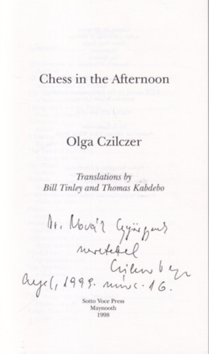 Czilczer Olga - Chess in the Afternoon- dedik�lt