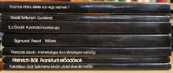 Falk Miksa, Heinrich Bll, Francois Jacob, Sigmund Freud, Stephen Jay Gould, Vaszilij Szeljunyin, Lewis Thomas - 7 ktet a Mrleg sorozatbl