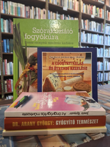 Janette Rainwater, Schwester Hodi Masafret, Dr. Arany György, Papp Rita - dr. Tóth Károly Sándor - Bordi Edit - 5 kötet az egészséges életmódról, KÖNYVMENTŐ AJÁNLAT: Az öngyógyítás művészete, Egészség a jövőben-Reflexológia-Láb- és testmasszázs, Gyógyító természet, A csontritkulás és étrendi kezelése, Szórakoztató fogyókúra