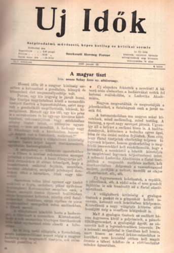 Herczeg Ferenc (szerk) - Uj idők 1939 I. félév