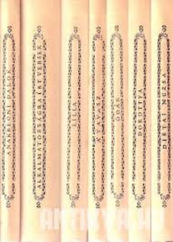 Di�tai Magyar M�zsa,A tavasz,Alkalmatoss�gra �rt versek,�d�k,Anekreoni dalok