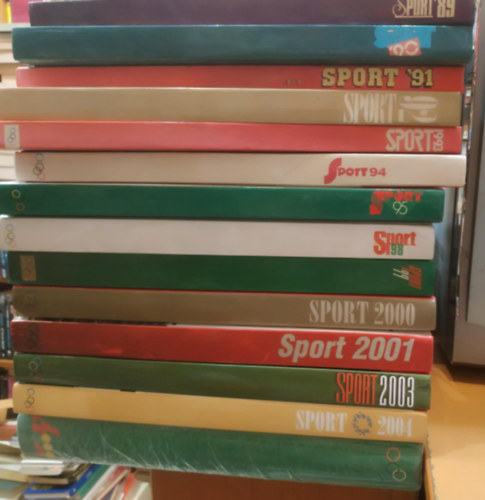 Magyar Olimpiai Bizottság - 14 db Sport évkönyv, nagyalakú (Évszámok a terméklapon)