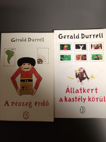 2 db. Gerald Durrell klasszikus: �llatkert a kast�ly k�r�l +A r�szeg erd�