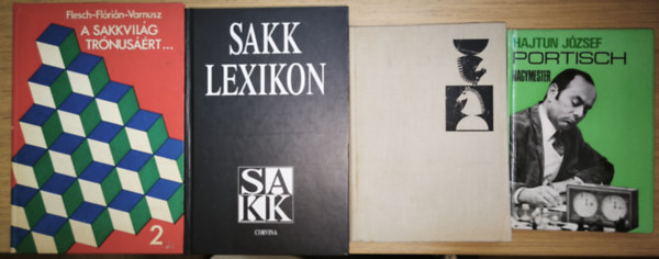 Hajtun J�zsef, Panov-Esztrin, Flesch-FL�ri�n-Varnusz - 4db sakkal kapcsolatos m� - Portisch nagymester, Sakk lexikon, Megnyit�sok k�zik�nyve, A sakkvil�g tr�nus��rt...