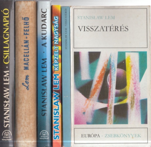 Stanislaw Lem - 5 db. Lem sci-fi (Visszat�r�s + K�pzelt nagys�g + A kudarc + Magell�n-felh� + Csillagnapl�)
