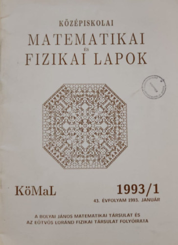 Hermann Pter -Radnai Gyula (szerk.) - Kzpiskolai matematikai s fizikai lapok 1993/1