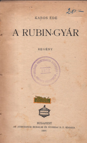 Kabos Ede - A rubin-gyr