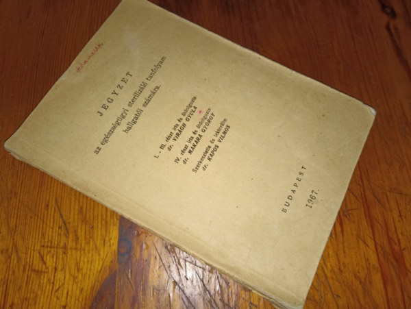 Dr. Vir�gh Gyula, Dr. Makara Gy�rgy, Dr. Kapos Vilmos (szerk.) - Jegyzet az eg�szs�g�gyi steriliz�l� tanfolyam hallgat�i sz�m�ra