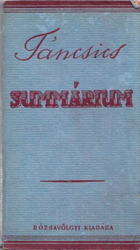 T�ncsics summ�rium