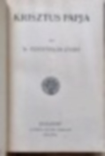 TIEFENTHALER JZSEF - Krisztus Papja