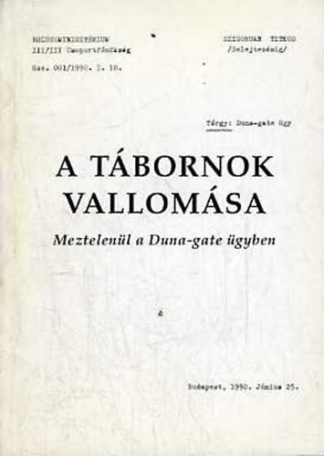 Horv�th J�zsef - A t�bornok vallom�sa \(meztelen�l a Duna-gate �gyben)