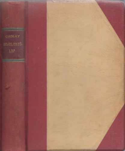 Ormay Imre - Bejelent�lap - reg�ny
