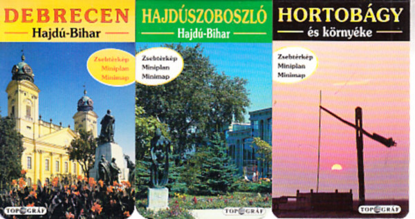 3 db. zsebtrkp (Hajd-Bihar megye: Debrecen, Hajdszoboszl, Hortobgy s krnyke)