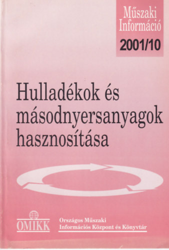Fazekasn� Horv�th Zsuzsanna - Hullad�kok �s m�sodnyersanyagok hasznos�t�sa 2001/10