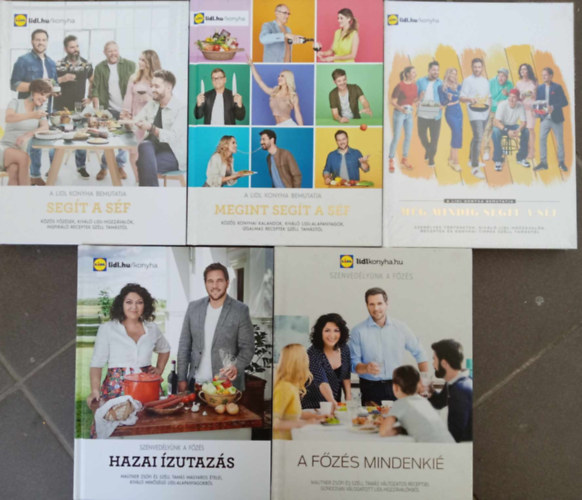 Szll Tams, Mautner Zsfi, Szll Tams - Mautner Zsfi, LiDL - LIDL konyha gasztronmiai knyvcsomag (5db) Segt a sf / Megint segt a sf / Mg mindig segt a sf / Hazai zutazs / A fzs mindenki