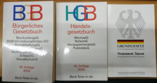 Grundgesetz - Handels-gesetzbuch - Brgerliches gesetzbuch (3 ktet)