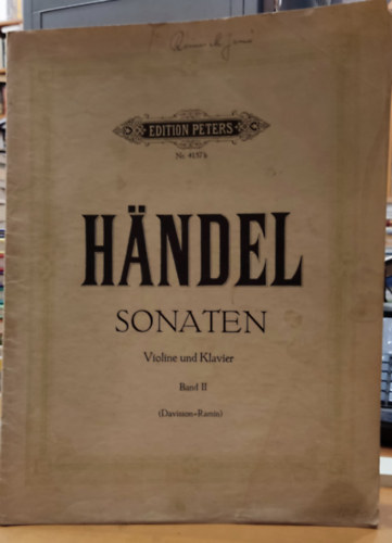 Georg Friedrich Händel - Edition Peters Nr. 4157b: Händel Sonaten Violine und Klavier Band II (Davisson=Ramin)(11011)