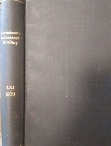 Ilosvay-Gombocz-Szab-Patay - Termszettudomnyi kzlny 1929