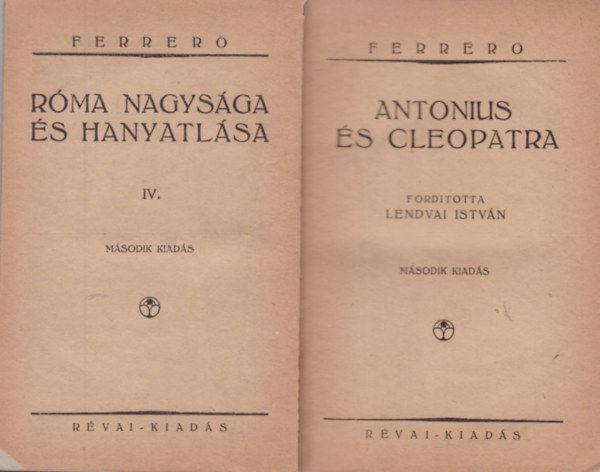 Ferrero - Antonius s Cleopatra