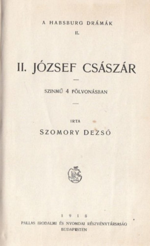 Szomory Dezs - II. Jzsef Csszr