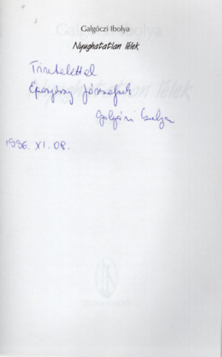 Galg�czi Ibolya - Nyughatatlan l�lek-versek-dedik�lt
