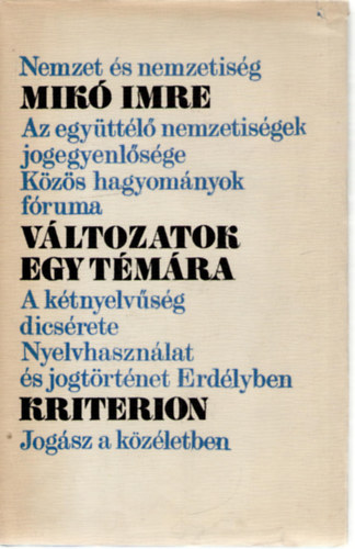 Mik� Imre - V�ltozatok egy t�m�ra