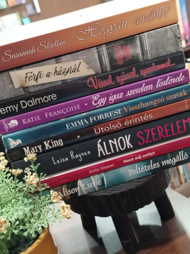 Susannah Skiethen, Nina Stibbe, Remy Dalmore, Katie Francoise, Emma Forrest, Mary King, Leisa Rayven, Anita Weaver, Alison Lurie - KNYVMENT AJNLAT, 9 DB. Hogyan tovbb, Frj a hznl, Vrrel, szvvel, szerelemmel, Egy igaz szerelem trtnete, Visszhangz szavak, Utols rints, lnok szerelem, Most adj eslyt, Feltteles megll