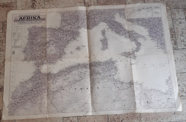 �szaknyugat-Afrika �s a F�ldk�zi-tenger nyugati r�sze (1:3400000)