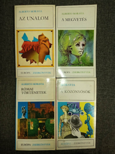 Alberto Moravia - 4 db Alberto Moravia: Az unalom + A megvetés + Római történetek + A Közönyösök