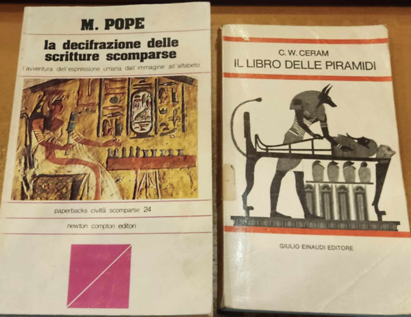 M. (Maurice) Pope, C. W. Ceram - la decifrazione delle scritture scomparse + il libro delle piramidi (2 ktet)