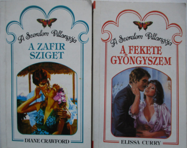 Diane Crawford, Elissa Curry - 2 db szerelmes regny egytt: A Zafir sziget, A fekete gyngyszem.
