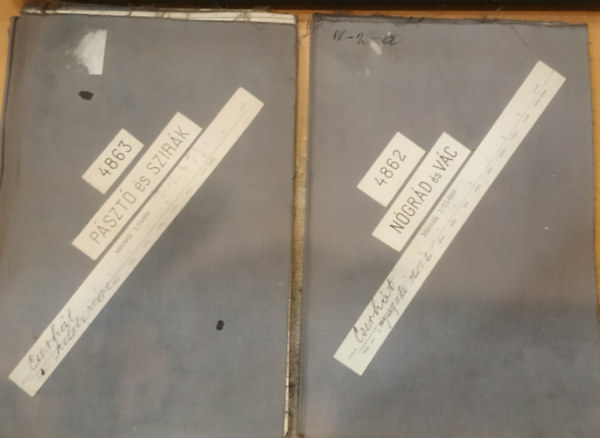 Magyar Kir�lyi T�rk�p�szet - 2 db Magyarorsz�gi v�rost�rk�p: N�gr�d �s V�c - 4862 + P�szt� �s Szir�k - 4863 - 1:75.000