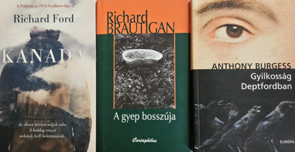 Anthony Burgess, Richard Ford, Richard Brautigan - Amerikai �r�k: Gyilkoss�g Deptfordban + Kanada + A gyep bossz�ja  (3 m�)