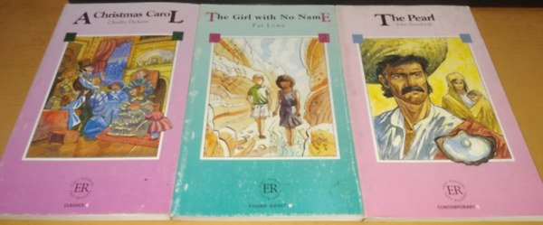 Charles Dickens, Pat Lowe, John Steinbeck - 3 db Easy Readers: A Christmas Carol + The Girl with No Name + The Pearl