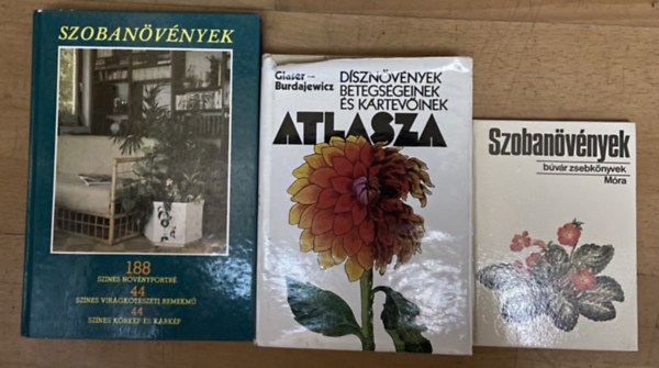 Glaser-Burdajewicz - 3 db k�nyv a szoban�v�nyekr�l - Szoban�v�nyek, D�szn�v�nyek betegs�geinek �s k�rtev�inek atlasza, Szoban�v�nyek - B�v�r Zsebk�nyvek sorozat