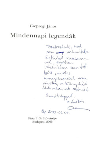 Csepregi J�nos - Mindennapi legend�k