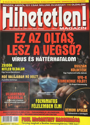 Sz�cs R�bert (f�szerk.) - Hihetetlen! magazin - XX. �vfolyam 10. (228.) sz�m 2020. okt�ber