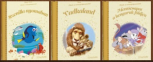 Walt Disney - Mes�k az aranygy�jtem�nyb�l: 3 db k�nyv (Szenilla nyom�ban / Vadkaland / Ment�csapat a kenguruk f�ldj�n)
