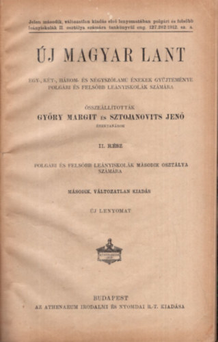 Gyry Margit, Sztojanovits Jen - j magyar lant.